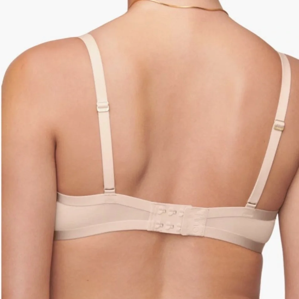 Brand New CUUP The Plunge Mesh Bra Sand Beige Nude Blush Pearl Sheer Wired Net